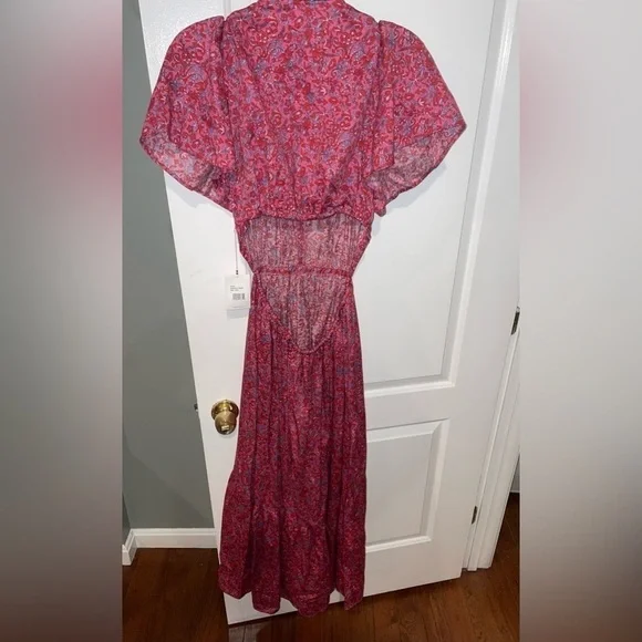 NWT XIRENA Gabrielle Dress in Pink Flora 💗 Large - Picture 10 of 14
